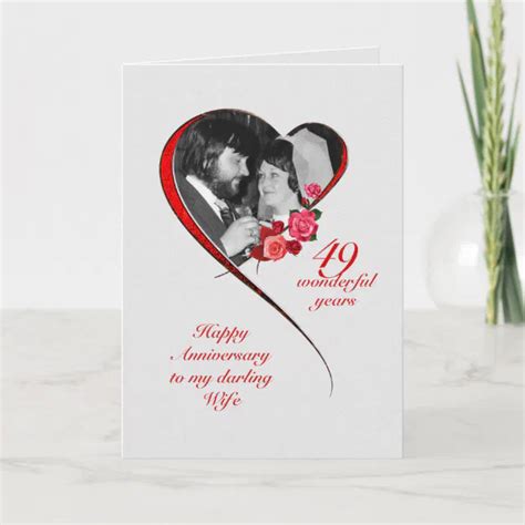 Romantic 49th Wedding Anniversary For Wife Card Zazzle