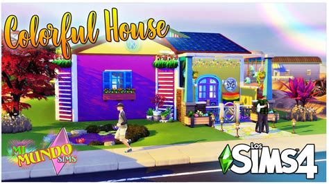 Colorful House Sims 4 Speedbuild English Subs Youtube