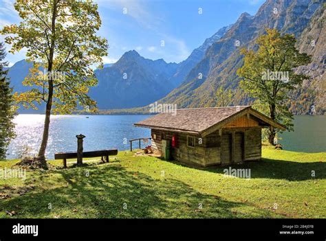 Landscape With A Mountain Hut On The Lake Shore At The Kessel Stop In