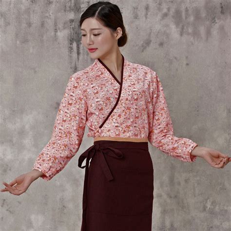 Women Japan Style Chef Uniform Japanese Chef Service Kimono Working