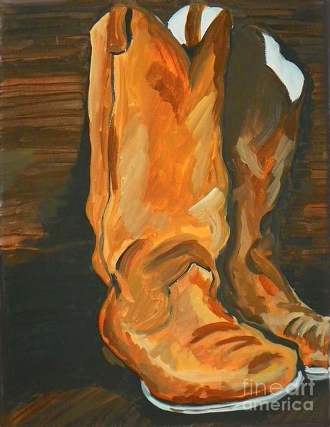 Dads Boots Painting By Marisela Mungia Fine Art America