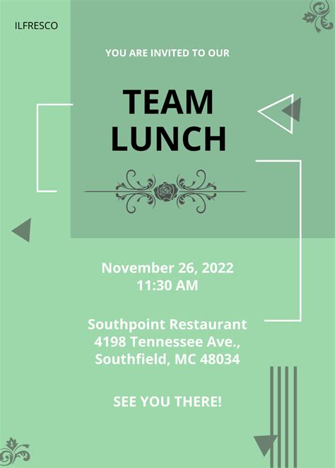 Free Team Lunch Invitation Templates And Examples Edit Online And Download