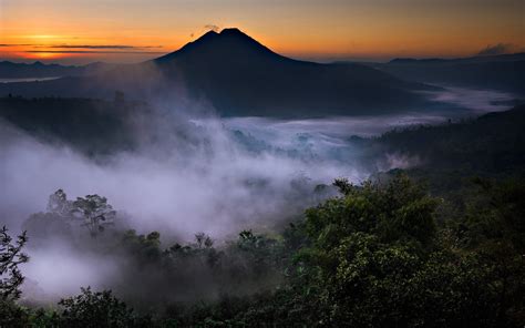 2700x1690 Nature Landscape Mist Mountain Valley Volcano Forest