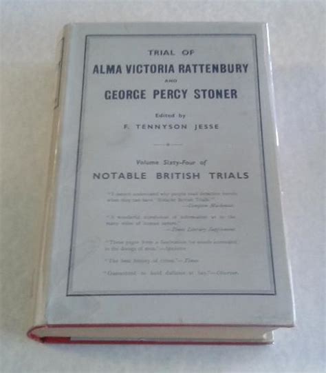 trial of alma victoria rattenbury and george percy stoner by jesse f tennyson fine hardcover