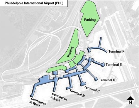 Philadelphia Airport Phl Terminal D Map Terminal A East
