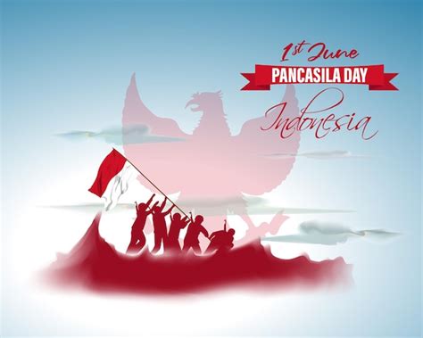 Ilustración Vectorial Para El Día De Pancasila Indonesia Vector Premium