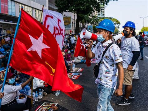 People across myanmar are taking to the streets after a military coup that saw its leaders detained. Myanmar Anti-Coup Protesters Target Chinese Embassy
