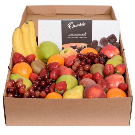 Classic Fruit Hamper With Dark Chocs Large Fruit Only