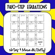 We additionally allow variant types and after that type of the books to browse. Two-Step Equations Notes & Maze Activity | Two step equations, Algebra, Teaching math