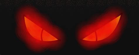 Scary Glowing Red Eyes 