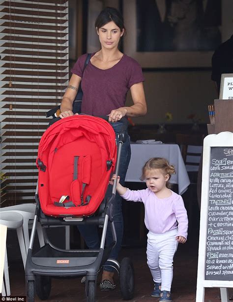 Elisabetta Canalis Dotes Over Daughter Skyler During Lunch Daily Mail