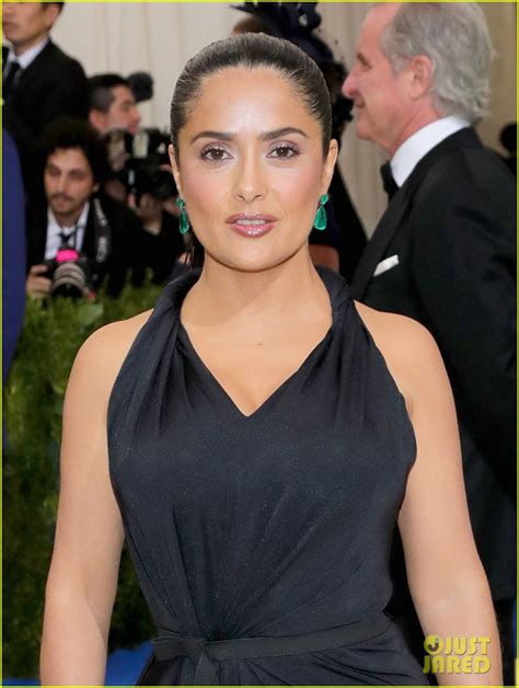 Salma Hayeks Met Gala 2017 Look Features Blue Thigh High Boots Photo