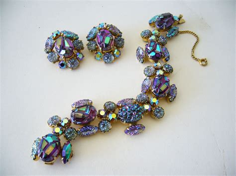 Vintage 1950s Elsa Schiaparelli Bracelet And Earrings Elsa Jewelry