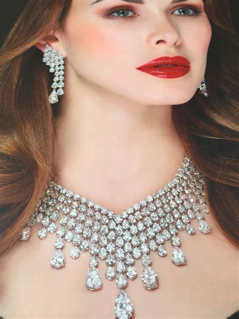 Beautiful Diamond Necklace And Earrings Real Diamond Necklace