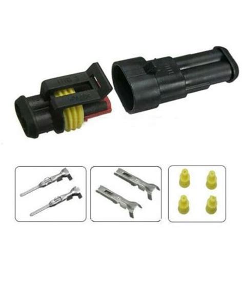 Purchase 20 Kit 2 Pin Way Waterproof Electrical Wire Connector Plug Lw