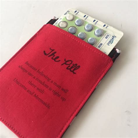 Birth Control Case The Pill Because Believing A Man Witty Etsy