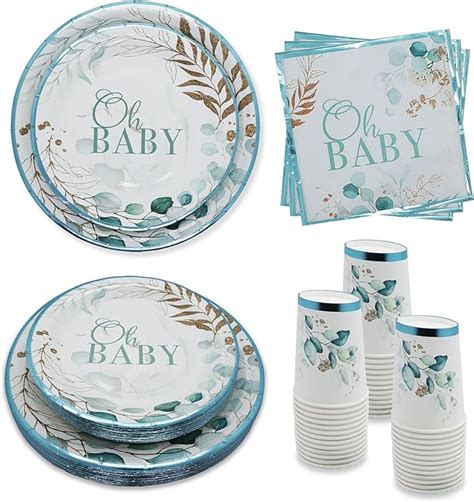 Baby Shower Plates Napkins And Cups Oh Baby Disposable