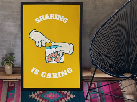 Sharing Is Caring - Poster | The Fake Apparel