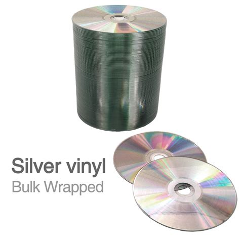 Blank 12cm Silver Vinyl Cd R 700mb Bulk Wrapped Retro Style Media