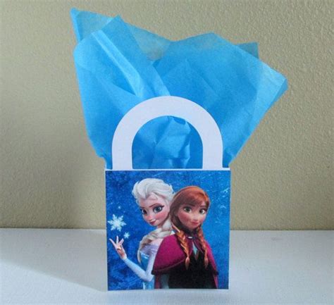 10 Frozen Elsa And Anna Favor Boxes Centerpieces Birthday Party Favor Bag Frozen Elsa And Anna