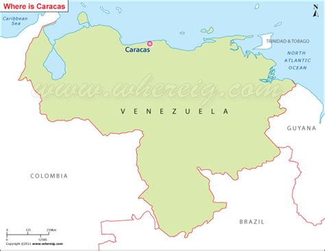 Where Is Caracas Located Location Map Of Caracas
