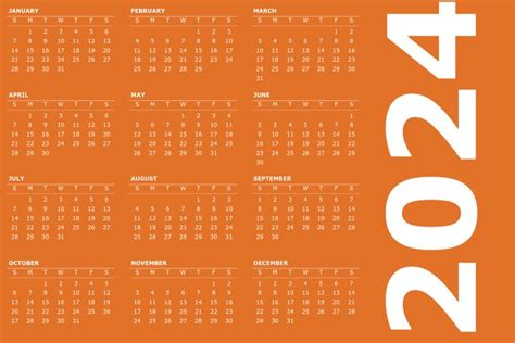 Printable Calendar 2024 Annual And Monthly Etsy