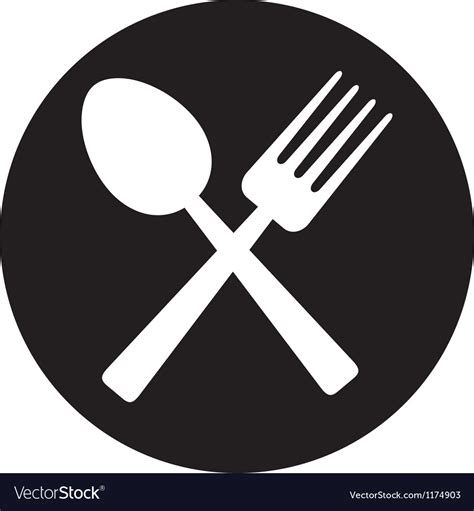 Crossed Fork And Spoon Royalty Free Vector Image