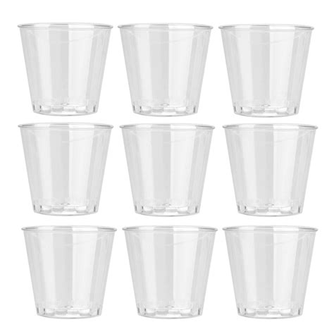 10 100pc 30ml plastic shot glass disposable shooter cups disposable clear plastic shot glasses