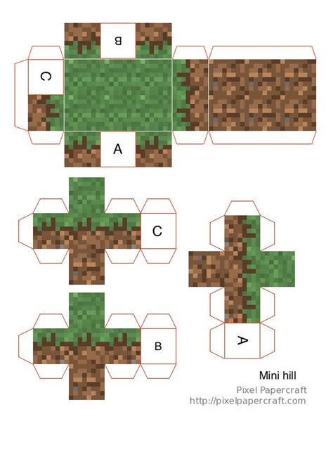 Papercraft Ultimate Mini Hill Minecraft Mỹ Thuật Đồ Thủ Công Minecraft