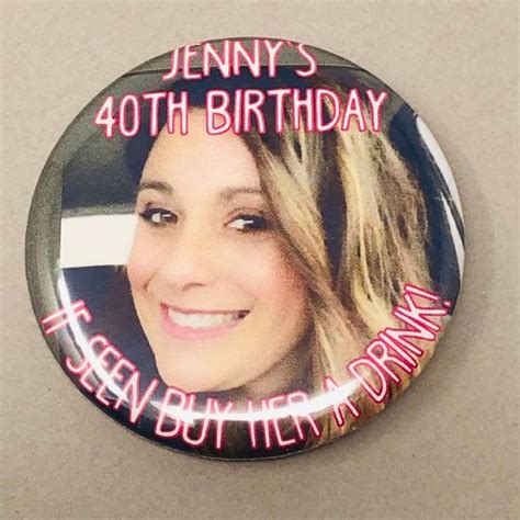 Birthday Buttons Custom Birthday Pin Birthday Pins Birthday Etsy In