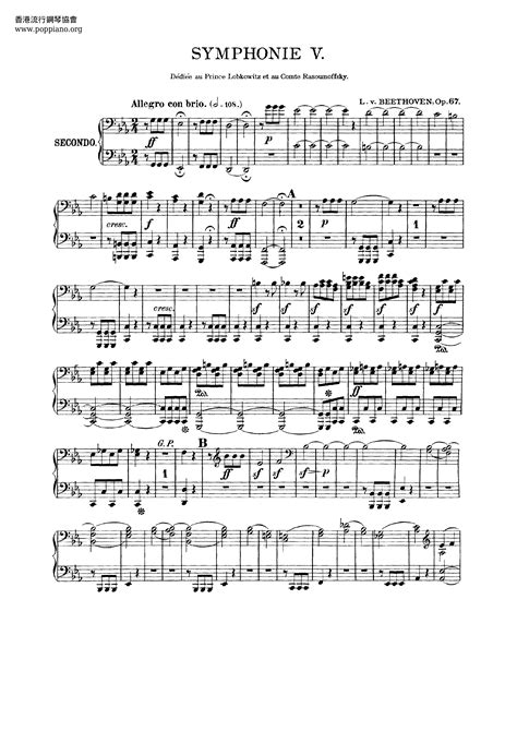 ★liszt Beethoven Symphony No 5 In C Minor Op 67 I Allegro Con Brio ピアノ譜pdf 香港ポップピアノ協会