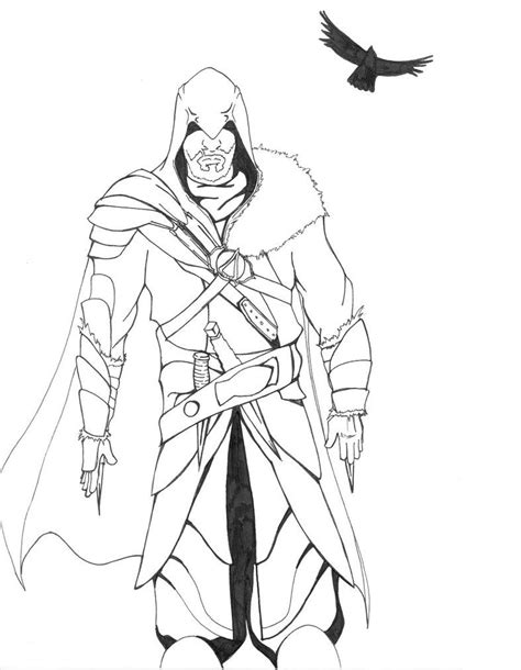 Ezio Assassin Art Coloring Pages Art Background Kunst Performing