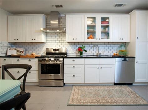 Contemporary White Kitchen With Subway Tiles Homedit
