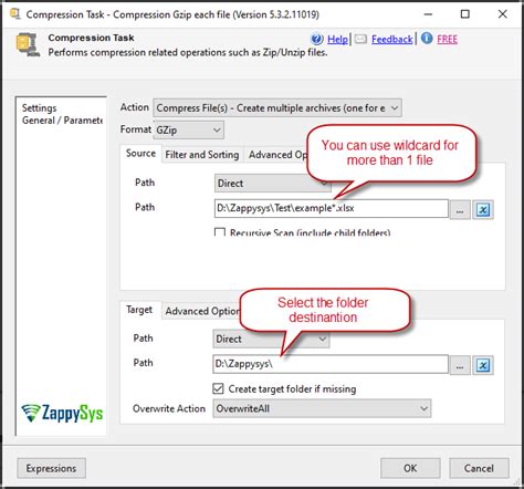How To Compress Uncompress Files In Ssis Using Compression Task Ssis Powerpack Zappysys