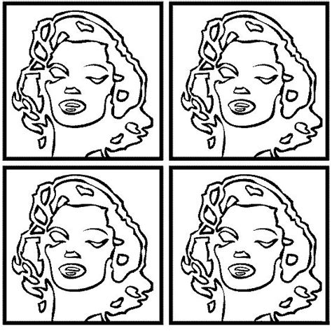 Coloring pages for children : Andy Warhol. Marilyn Monroe | Andy warhol, Dessin ...