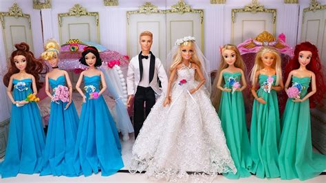 Barbie Ken Wedding Day House Morning Routine Wedding Dress Up Doll Play