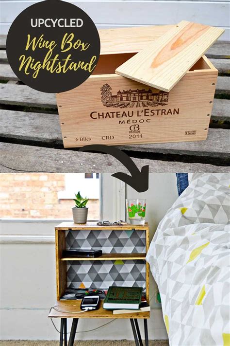 Diy Nightstand From An Old Wine Crate In 2020 Diy