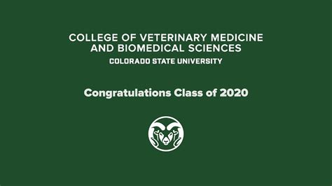 2020 Csu Graduate Celebration College Of Veterinary Medicine And Biomedical Sciences Youtube
