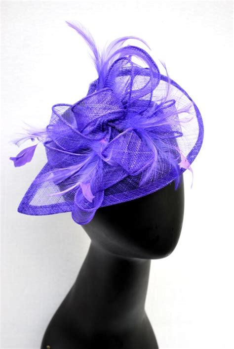 Royal Purple Fascinator Womens Tea Party Hat By Queensugarbee
