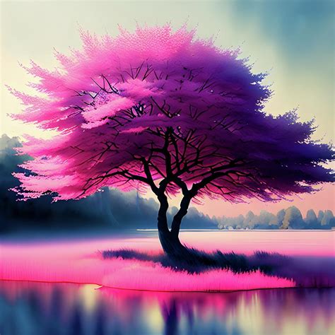 Pink Tree Digital Art Digital Art By Mihai B Fine Art America