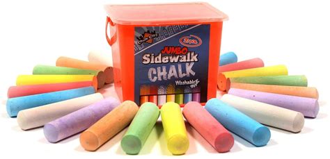 Chalk City Sidewalk Chalk 20 Count 7 Different Colors Jumbo Chalk