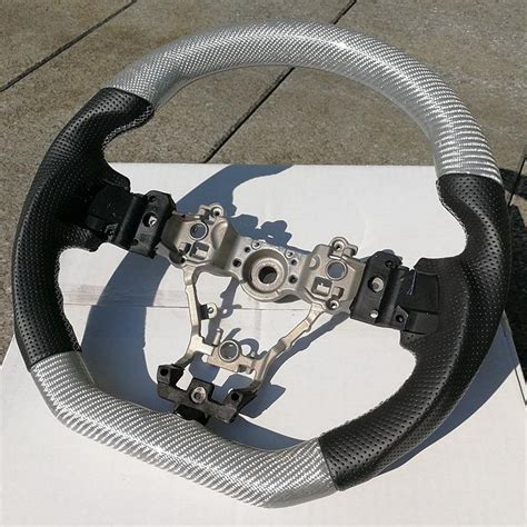 Silver Carbon Fiber Steering Wheel Alcantara Or Leather The Mod Garage