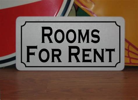 Rooms For Rent Metal Sign For Apartment Home Boarding House Etsy