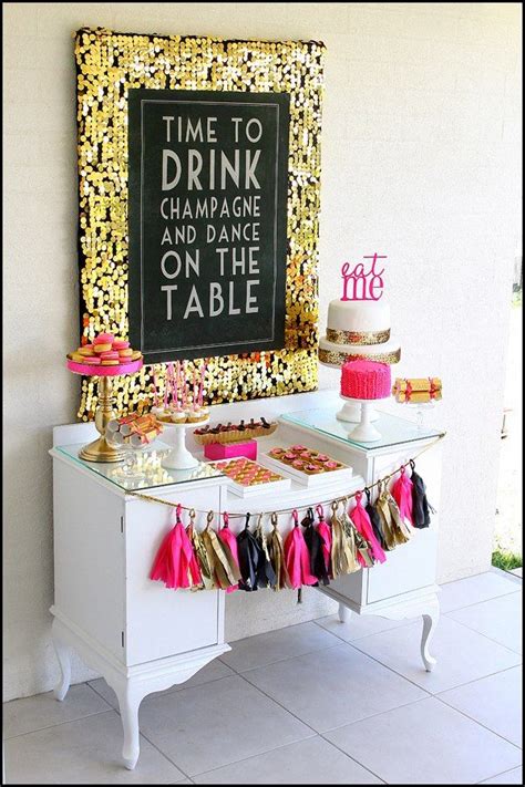 Modern Mindy Pink Black And Gold 40th Birthday Bash By Ruby May