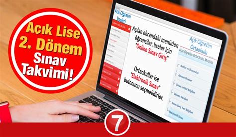Öğrenciler, istedikleri zaman sınavı bitirebileceklerdir. AÖL 2. dönem sınavları ne zaman? MEB takvimi açıkladı ...