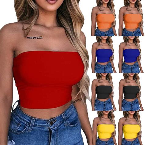 Womens Tank Tops Boob Bralet Cami Vest Solid Color Sleeveless Sexy