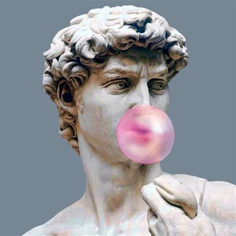 Bubblegum David Michelangelo Pop Culture Art Ancient Statues Statue