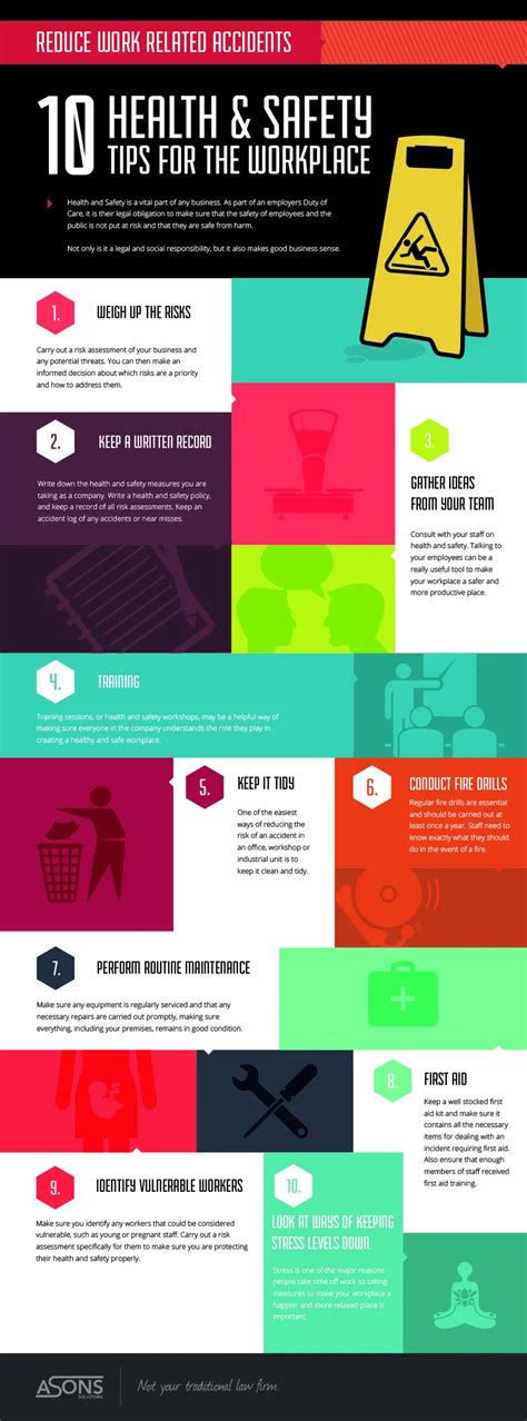 Workplace Safety Infographic 10 Health And Safety Tips