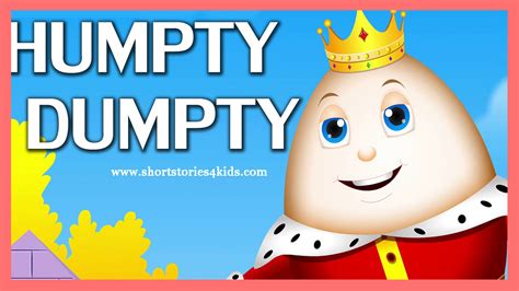 Humpty Dumpty English Nursery Rhymes For Kids Short Stories For Kids