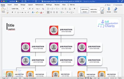 Descargar Gratis Plantillas Organigramas Word Y Power Point